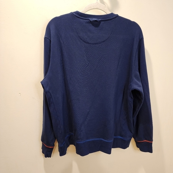 BOMBAS Navy Blue 100% cotton Pullover Crew Neck sweater size XL - Picture 4 of 9